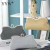 Kvinnakväll Clutch Bag Diamond Messenger Purse Female Silver Day Wedding Party Banquet Blackgold Bolsas Mujer 240219