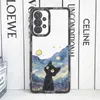 Cell Phone Case Fall för Samsung Galaxy S20 Plus S21 Fe S22 S23 S24 Ultra A53 A52 A54 A33 Van Gogh Starry Night Funny Cat Art Phone Cover YQ240221