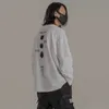 Erkek Tişörtler Unisex Hip-Hop Uzun Kollu Sahte İki Parçalı T-Shirt Erkekler Gevşek Japon Yaz Sokağı Giyim Harajuku Üstü Büyük Boy J240221