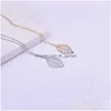 Pendant Necklaces New Arrival Simple Long Sier Chic Infinity Cross Bird Leaf Chain Pendant Fashion Necklaces For Women Jewel Dhgarden Dhiqf