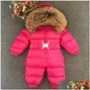 Jumpsuits Nowonarodzony zimowy romper niemowlę snowsuit niemowlę dzieci dzieci śnieg nosza kombinezon w dół koatton liniowca Dziecko Kostium noworo