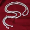 Colares de 900 mm Tassel moda de pérola longa colar de pérola natural pérola de água doce 925 jóias de prata esterlina para mulheres colar de declarações presente