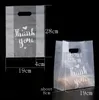 Großhandel Danke Kunststoff-Geschenktüte Brotaufbewahrung Einkaufstasche mit Griff Party Hochzeit Kunststoff Süßigkeiten Kuchen Verpackung Taschen