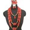 Dudo 12-22mm Coral Beads Jewelry Set African Bridal necklaces For Women Dubai Jewelry Sets For Nigeria 2024 Trendy Luxury
