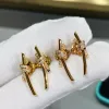 Pendientes Venta caliente marca 925 pendientes de nudo de plata esterlina temperamento de moda de mujer joyería de lujo de gama alta regalo para parejas