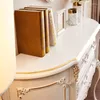 Decorative Plates Solid Wood Console Tables Home American High-End Luxury Half Round Table Wall Storage Curio Cabinet