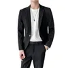 Men's Suits 2024 Foreign Trade (suit Trousers) Two-piece Slim-fit Stripes British Fashion Casual Business Retro Evening Dress