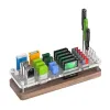 Boxs Wooden Desktop Memory Card Storage Holder Organizer Stand 29 Slots For CF/SD/MicroSD/SDHC/MS Game Accessories Memory Card Box