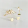 Örhängen 14k guld fylld 3mm/4mm mynt örhängen guld smycken guldfyllda studörhängen brincos pendientes oorbellen boho kvinnor örhängen