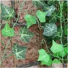 庭の装飾12pcs 2 4m atificial Fake Hanged Plant Leaves Garland for Home Wall Decoration FlowerPlanter Green 3055418 D OTMHW