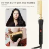 Pads Hot Comb Straightener for Wigs and African Hair Flat Irons Fast Heating Straightening Brush Straight & Curler Roller Styler Tool