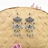 Dangle Earrings Fashion Boho Pendant Retro Fringe Hollow Shape Studカラフルなラインストーンレディースジュエリーフレンドギフト