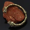 Armbanden Vintage Noorse Viking Arm Ring Fenrir Wolf Head RVS Manchet Bangle Armbanden