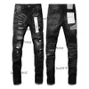 Purple Brand Jeans American High Street Black Vintage Live Broadcast915p