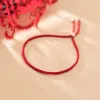 Bracelets à breloques en corde rouge tressée à la main pour femmes, argent Sterling 925, fil réglable, bijoux d'amitié, cadeaux porte-bonheur pour filles