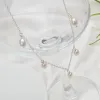 Naszyjniki Ashiqi 925 Srebrne dławiki Naszyjnik naturalny słodkowodna perła biżuteria ślubna dla kobiet świetny prezent