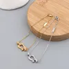 Fashionable Horseshoe Buckle Necklace Bracelet Earring Ring Sets Full Zircon Collarbone Chain For Women's Versatile Classic charm jewelry Supply