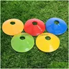 Träningsutrustning 50st Lot 20cm Football Cones Marker Discs Soccer High Quality Sports Saucer Entertainment Accessories274S3617058 DHDAK