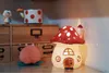 Decorative Figurines Ceramic Cute Mushroom House Small Night Lamp DIY Material Package Bedroom Decoration Birthday Gift 38 Section