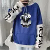 Sweatshirts 2022 Anime Cartoon Jibaku Shounen Hanako Kun Hoodies tröjor män kvinnor unisex kawaii manga överdimensionerade vinter y2k kläder