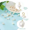 Tył 1 paczka naturalne hodowlane uroki perłowe słodkowodne ze złotym/platynowym kolorem szpilką kulkową do kolczyków do tworzenia biżuterii DIY biżuteria