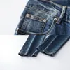 Amrir designer heren jeans paarse jeans jeans High Street Hole Star Patch Heren dames amirs ster borduurwerk denim jeans stretch slim fit broek echte jeans drip jeans