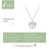 Colliers Bamoer 925 argent Sterling rayonnant clair CZ arbre de vie coeur pendentif collier pour les femmes cadeaux de famille bijoux fins BSN176