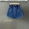 Shorts femininos designer marca 2024 início da primavera novo nanyou miu estilo casual cintura alta perna larga versátil emagrecimento flor bud veludo kujy