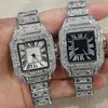 2021 Högkvalitativa herrkvinnor Titta på full diamant Iced Out Strap Designer Watches Quartz Movement Par Lovers Clock Wristwatch 33M2450