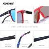 Lunettes Cool noir KDEAM lunettes de soleil polarisées hommes sport lunettes de soleil extérieur lentille miroir cyclisme randonnée charnières en métal super qualité