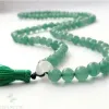 Colliers 6 mm Green Jade Collier 108 Perles de bracelet Yoga Frime à la main Pray Moine Natural Unisexe Classic Fengshi Méditation du poignet