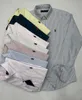 Весна и осень, однотонная хлопковая рубашка с длинными рукавами Little Horse для мальчиков, мужская оксфордская текстильная рубашка в деловую полоску POLO 66