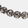 Bracelets 8mm OM Mantra Beads Bracelet For Men Women Elastics Strings White Copper 108 Beads Scriptures Engraving Prayer Buddhist Jewelry