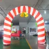 Envío gratis Actividades al aire libre 10mWx4mH (33x13.2ft) con soplador atractiva puerta de arco de caramelo inflable navideño con iluminación LED a la venta