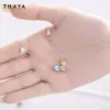 Necklaces Thaya 100% S925 Silver Pandent Necklace Original Design Crystal Necklaces for Women Natural Pearls Necklace Fashion Fine Jewelry