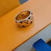 Bague en argent de mode Designer 925 anneaux en acier titane anneaux d'amour de fleur pour hommes et femmes fête de mariage fiançailles bijoux cadeau d'amant avec boîte Hiphop taille 7 8 9 10 10 11