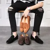 Dress Shoes 2024 Designer Casual Genuine Leather Cow Suede Tassel Men Loafers Slip On Oxfords For Man