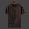 T-shirt da uomo 2021 Nuova Primavera / Estate Uomo O-Collo Camo Camicia sportiva Top Pull Flower T-shirt da uomo T-shirt lavorata a maglia ultra sottile W92 J240221