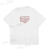 Mm6 skjorta margiela mens designer t shirt kläddesigners skjortor kvinnor svart vit t skjortor mode målar färg par korta ärmar tee löst kläder 771