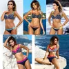 Damen-Bademode, Bikini-Badeanzug für Damen, 2021, sexy Bikini-Set, Push-up-Badeanzug, zweiteiliger Badeanzug für Damen, Straps-gelber Bikini für Damen, Strandanzug J240221