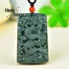 Hängen Natural Hetian Green Jade Zodiac Dragon Pendant Charm utsökta bästsäljande hantverk Fashion Luxury Fine Jewelry Holiday Gift