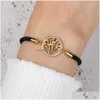 Chain Boho Ethnic Zircon Infinite Heart Cross Charm Armband för kvinnor Colorf Design Handgjorda flätade rep Friendship Brace Dhgarden Dhby7