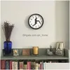 Wall Clocks Ministry Of Silly Walks Clock Monty Python Flying Circus Perfect Capture Classic Watch Funny Walking Silent Mute Drop De Dh2Xw