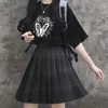 Jupes 2024 Année Mini Femmes Été Japonais Lycée Kawaii Rock Boîtes Rouges Jeune Uniforme Drôle Ma Journée Jupe