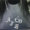 Pendants Statement Alphabet 26 letters pendant necklace for women 925 sterling silver Pendant AAAAA cz Fashion Jewelry Birthday Gift