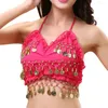 Palco desgaste mulheres dança tassel nightclub halter sutiã barriga mostrar trajes desempenho top