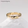Pierścienie 14 -karatowe złoto wypełnione młotem Ręcznie robiony 3 mm pierścionek minimalizm Minimalizm pierścionka Pierścień Dainty Tarnish Resyment Biżuteria