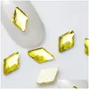 Nail Art Decorations 3X5Mm 20Pcs Sale 3D Rhombus Shape Rhinestone Flat Back Glass Strass For Diy Decoration Drop Delivery Health Beaut Otx59