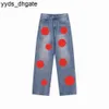 Chrom Mens Jeans Designer Make 2023 Vieux Pantalon droit lavé Coeur Lettre Prints pour Femmes Hommes Casual Long Sweatpant 4o3o P9ZL