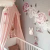 Filet de berceau bébé moustiquaire pour berceau coton lit à baldaquin princesse suspendu dôme rideau bébé enfants jouer tente filles chambre décor